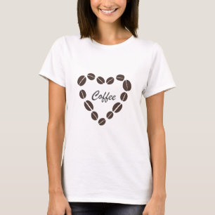 Camiseta Café Amor Café Bean Heart