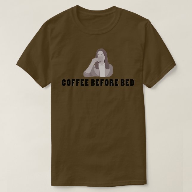 Camiseta Café antes da cama (Frente do Design)
