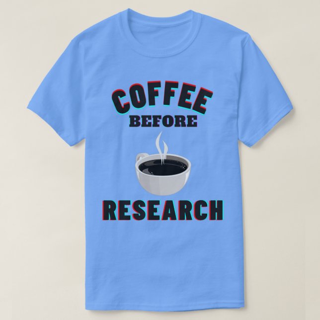 Camiseta Café antes do temático do acadêmico de Pesquisa (Frente do Design)