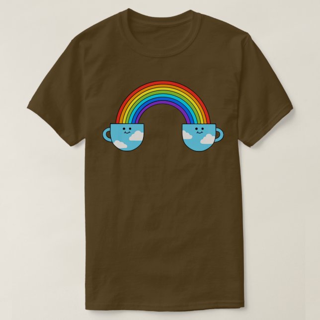 Camiseta Café Arco-Íris (Frente do Design)