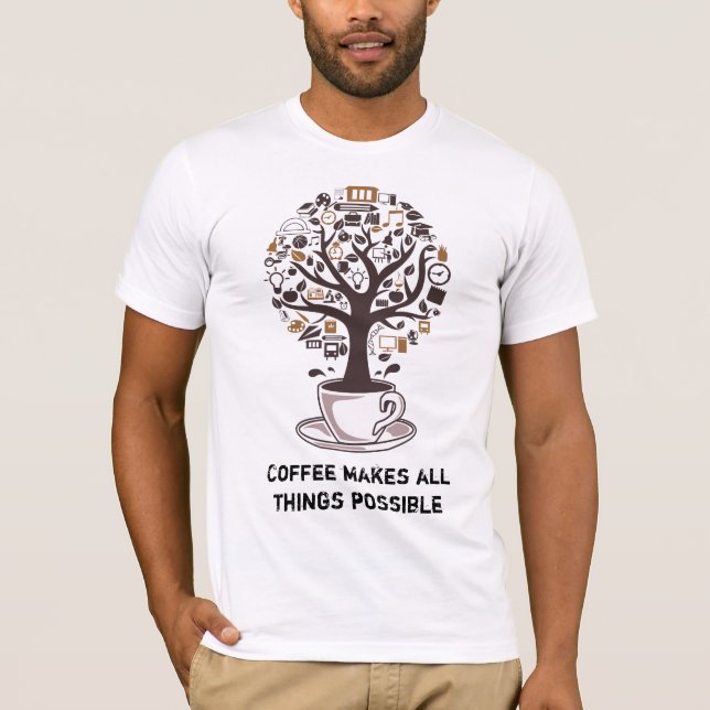 Camiseta Café, Árvore da Vida, Cafeína (Frente)