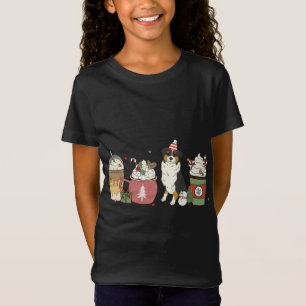 Camiseta Café Aussie Latino de Natal de inverno Cachorro Ho