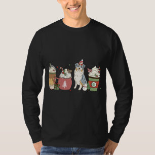 Camiseta Café Aussie Latino de Natal de inverno Cachorro Ho
