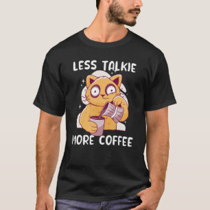 Camiseta Café Bebendo De Gato Menos Conversa Mais Café De C