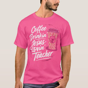 Camiseta Café Bebendo Jesus Adorando Professor
