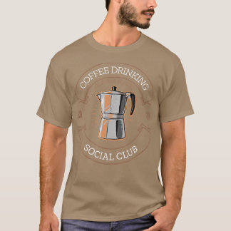 Camiseta Café Bebendo Social Club I Para bebidas de café