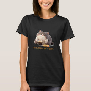 Camiseta Café, Biscoito e Design Aconchegante de Atitude Fe