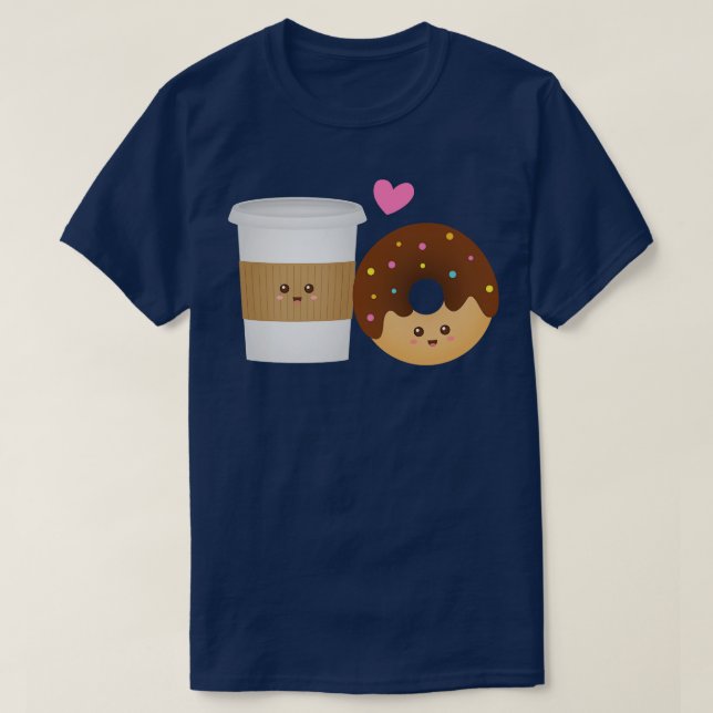 Camiseta Café Bonito E Rosquinha Perfeito Juntos (Frente do Design)