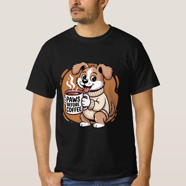 Camiseta Café Cachorro Cujo Lover "Peças Antes Do Café" (Frente)