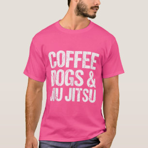 Camiseta Café Cães E Jiu Jitsu Engraçados Jiu Jits