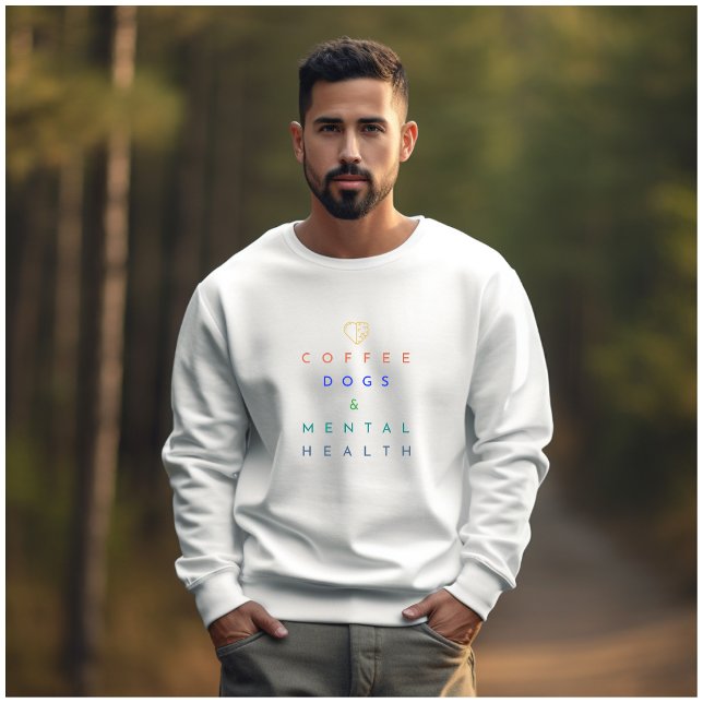 Camiseta Café, Cães e Saúde Mental - O Trio Perfeito (Criador carregado)