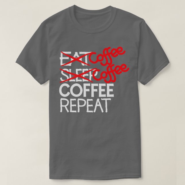 Camiseta Café café café repetir 2 (Frente do Design)