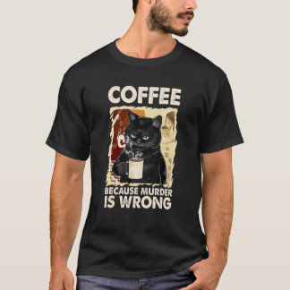 Camiseta Café Café Gato Fofo decote em V