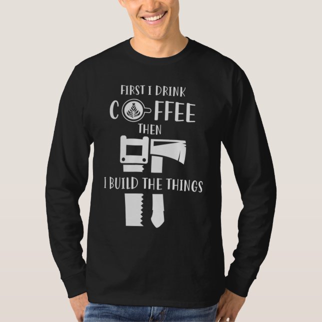Camiseta Café Carpinteiro E Madeira (Frente)