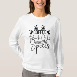 Camiseta Café Casaco Negro Bruxas Espelho