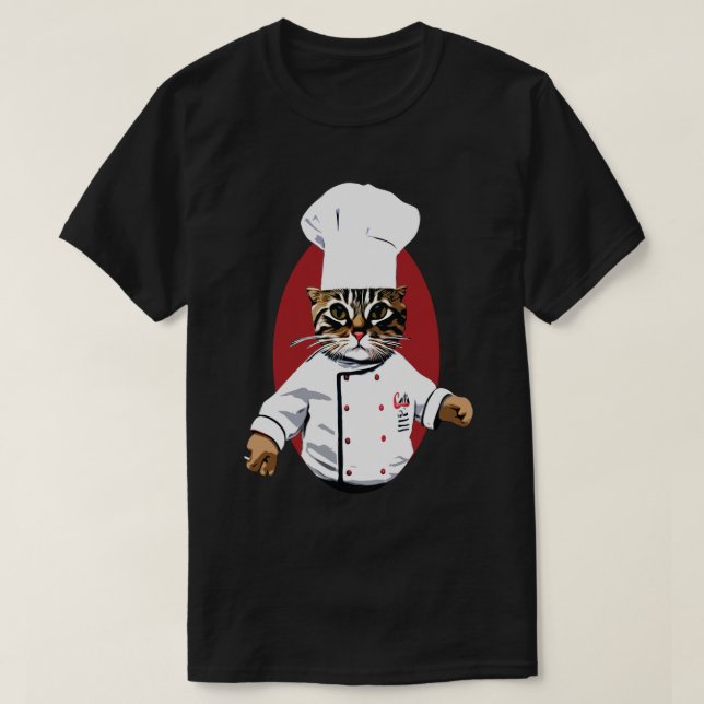 Camiseta Café Cat (Frente do Design)