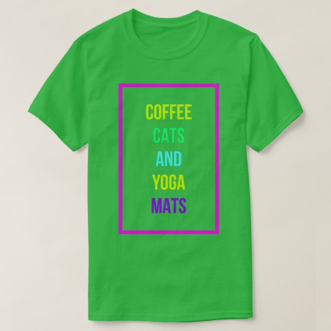 Camiseta Café Cats amp Yoga Mats Funny Caffeine Lover Diver (Frente do Design)