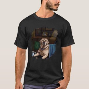 Camiseta Café Chá Aristocrata do Cão Retriever do Labrador