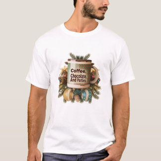 Camiseta "Café, Chocolate e Partidas"
