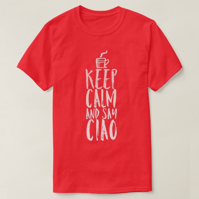 Camiseta Café Ciao Itália (Frente do Design)