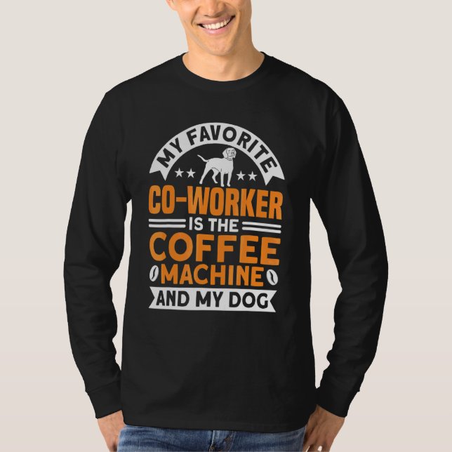 Camiseta Café Colaborador De Café E Café De Cães (Frente)