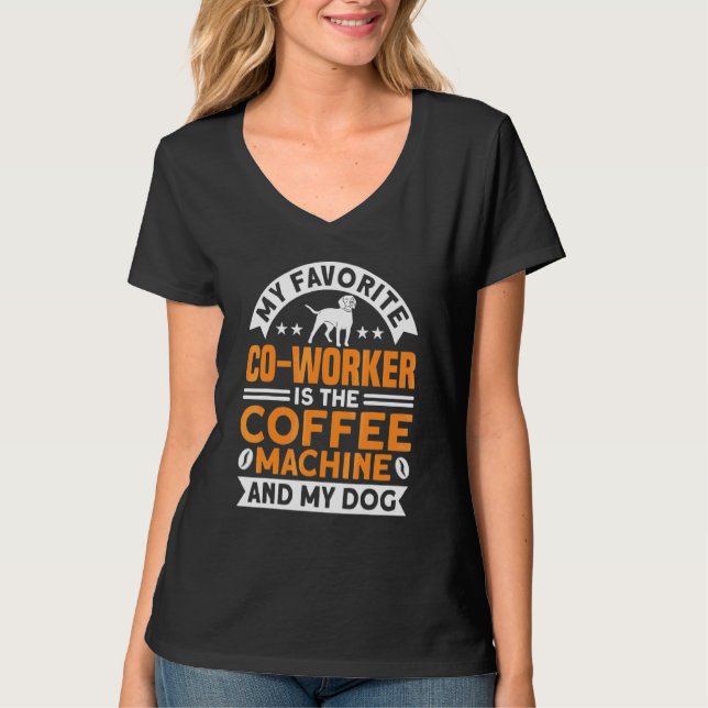 Camiseta Café Colaborador De Café E Café De Cães (Frente)