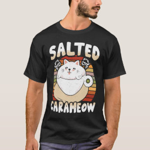 Camiseta café com caramelo salgado cafeína gato café carame