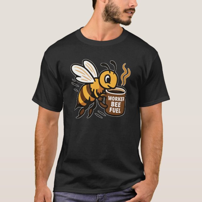 Camiseta Café com Combustível de Abelhas (Frente)