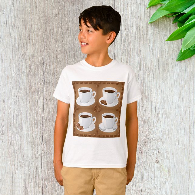 Camiseta Café com feijão e chocolate (Criador carregado)