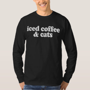 Camiseta Café com Gelo e Gatos
