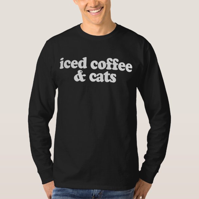 Camiseta Café com Gelo e Gatos (Frente)