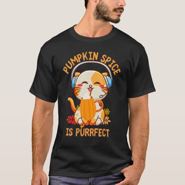 Camiseta Café com Leite de Abobrinha é Gato Perfeito  Gato (Frente)