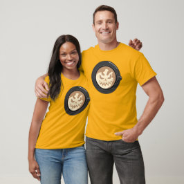 Camiseta Café com leite de Halloween Jack-o'lantern