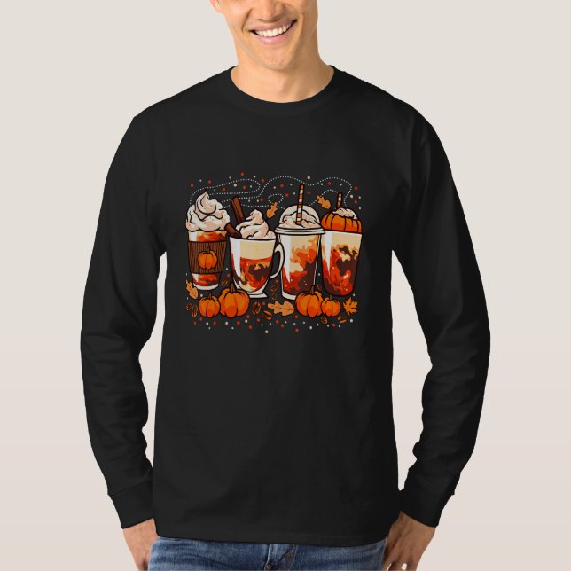 Camiseta Café com Leite e Tempero de Abóbora Estação de Out (Frente)