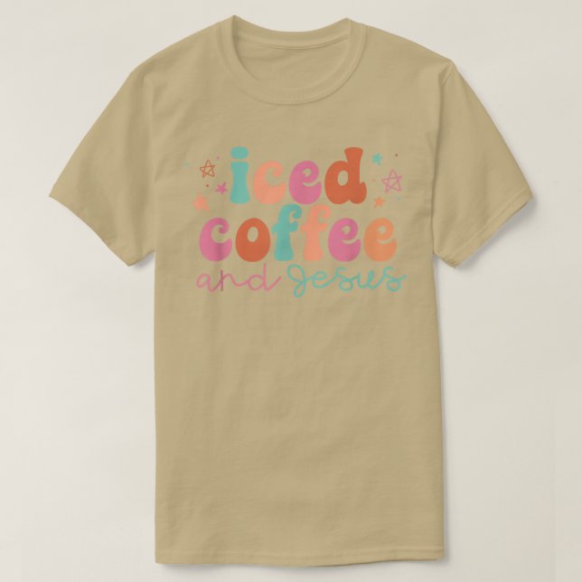 Camiseta Café Com Licença E Jesus Cristão Dizendo Sarcástic (Frente do Design)