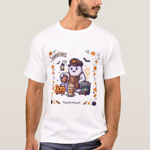 Camiseta Café com Tempero de Abóbora Ghost Barista Arte de
