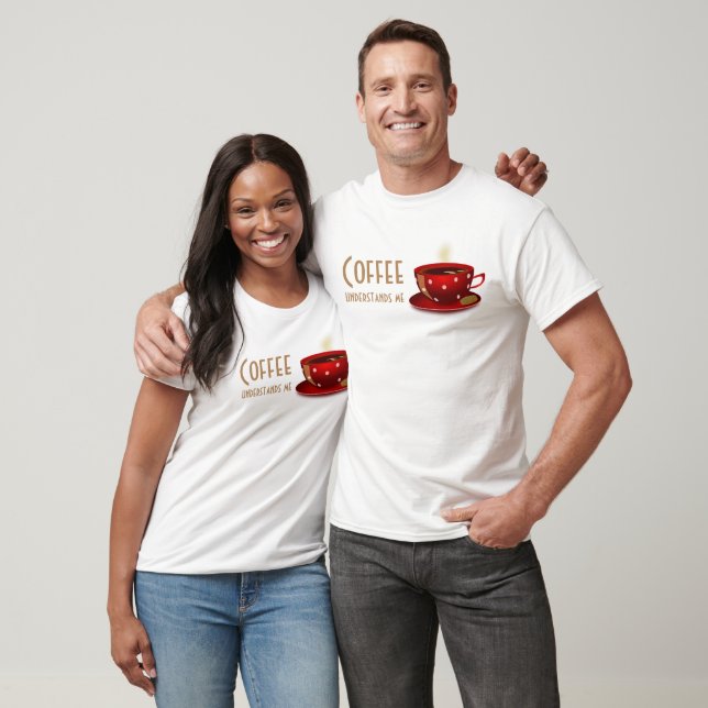Camiseta Café Compreende/Vermelho com t/T-t-shirt/Hoodies (Unissex)