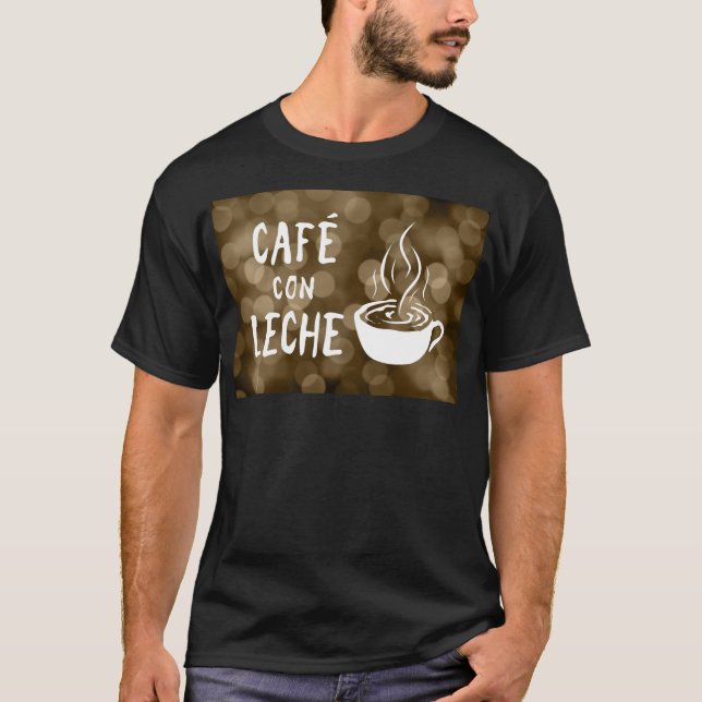 Camiseta café con leche bokeh (Frente)