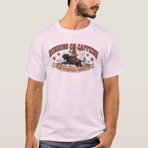 Camiseta Café Cowboy Ocidental Cafeína Divertido Rodeio Vin