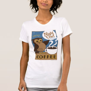 Camiseta Café da coruja de noite