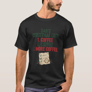Camiseta Café da Lista de Natal do Papai