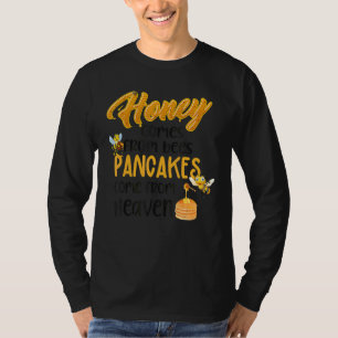 Camiseta Café da Manhã Brunch Panqueca Mel Doce Abelha Apic