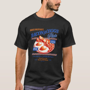 Camiseta Café da Manhã com Bacon e Ovos Restaurante Vintage