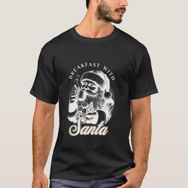Camiseta Café da manhã com Papais noeis Natal Leite e Co (Frente)
