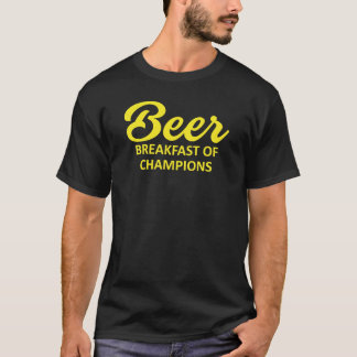 Camiseta Café Da Manhã De Cerveja De Champiões