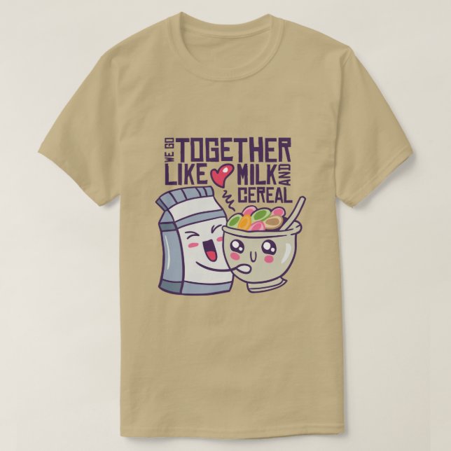 Camiseta Café da manhã de Kawaii| Vamos juntos (Frente do Design)