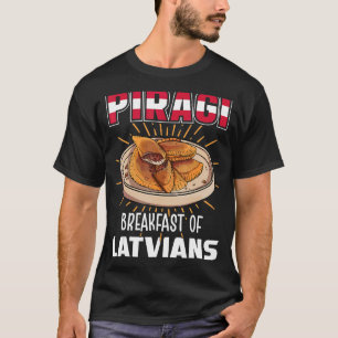 Camiseta Café da manhã de Piragi, latvianos, Comida letã Pi