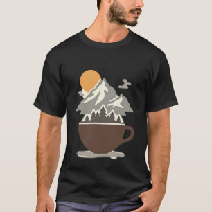 Camiseta Café da Manhã na Montanha Caneca de Café da Natu