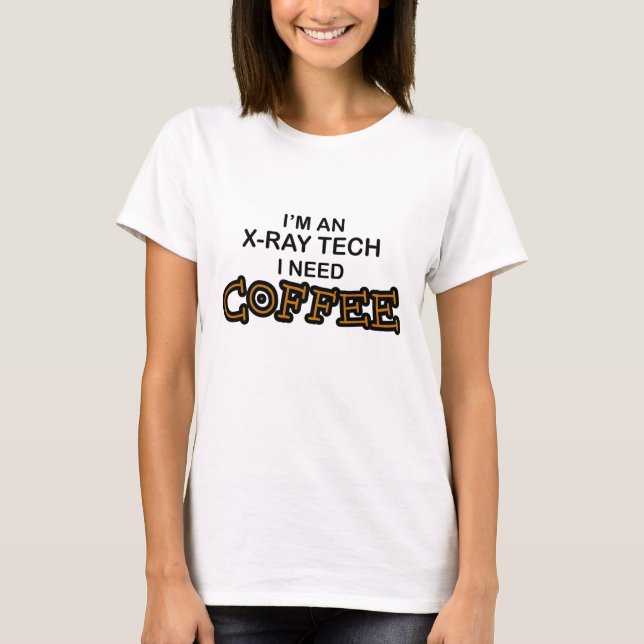 Camiseta Café da necessidade - tecnologia do raio X (Frente)