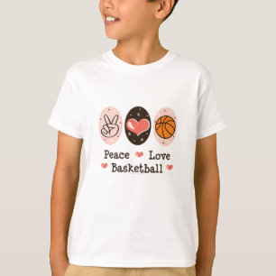 Camiseta Café da Paz Com Basquete Para Crianças